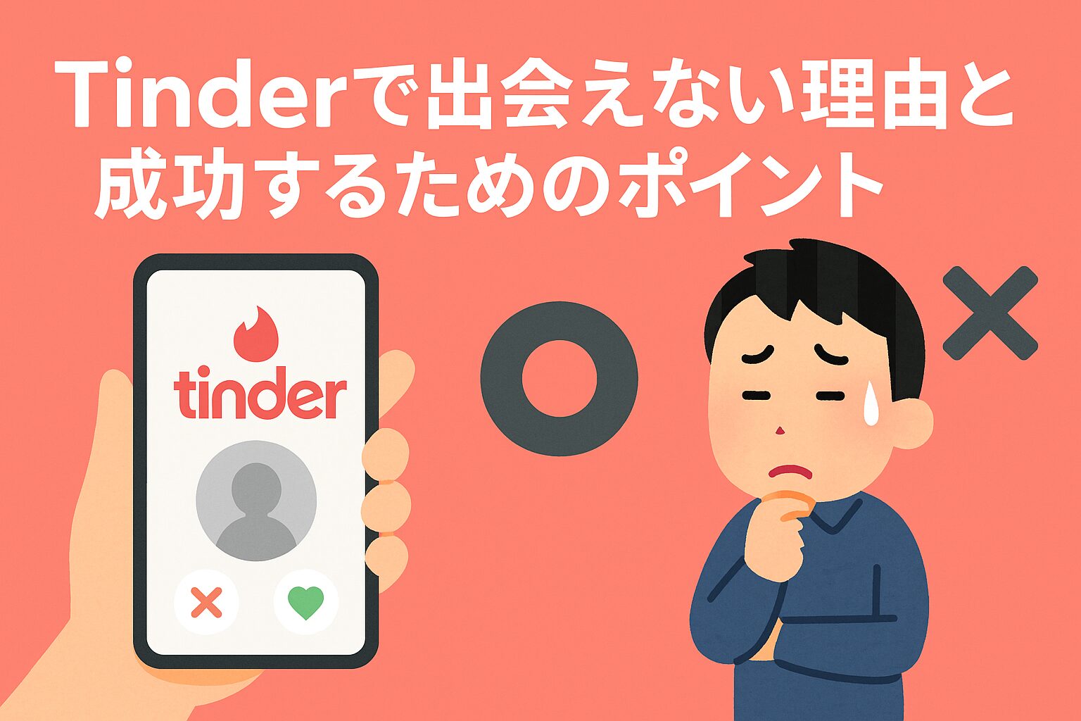 Tinderで出会えない理由と成功するためのポイント