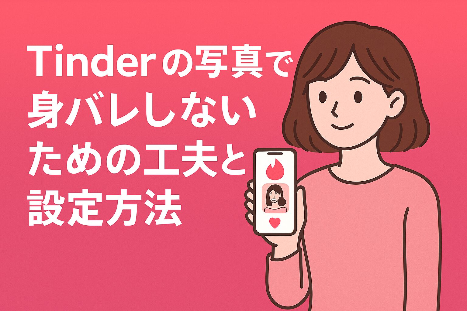 Tinderの写真で身バレしないための工夫と設定方法