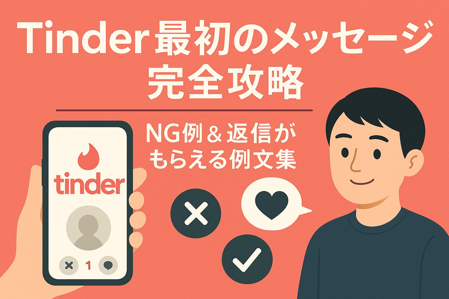Tinder最初のメッセージ完全攻略｜NG例＆返信がもらえる例文集