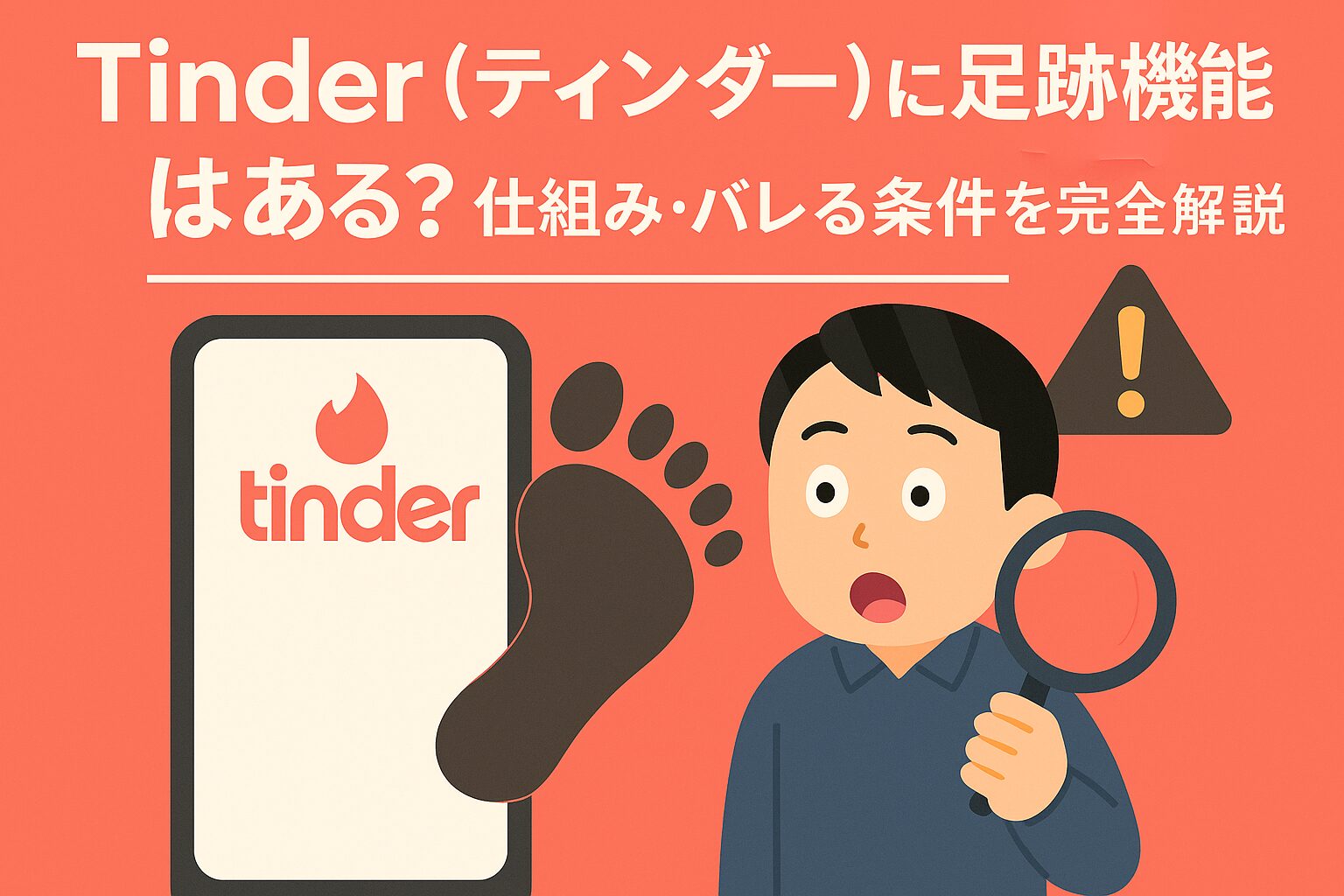 Tinder（ティンダー）に足跡機能はある？仕組み・バレる条件を完全解説